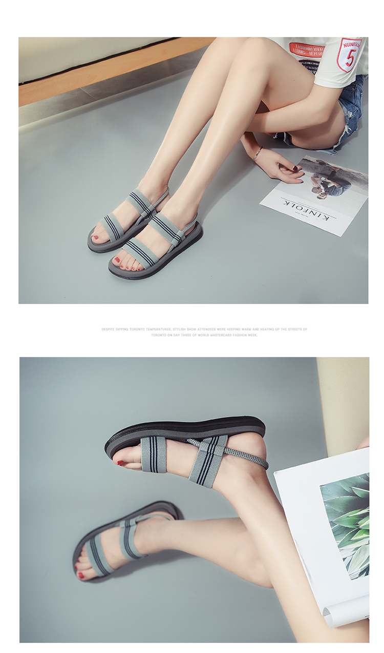 Details about   2020 Summer New Simple Wild Sandals Korean Casual Flats Womens Peep Toe Shoes 