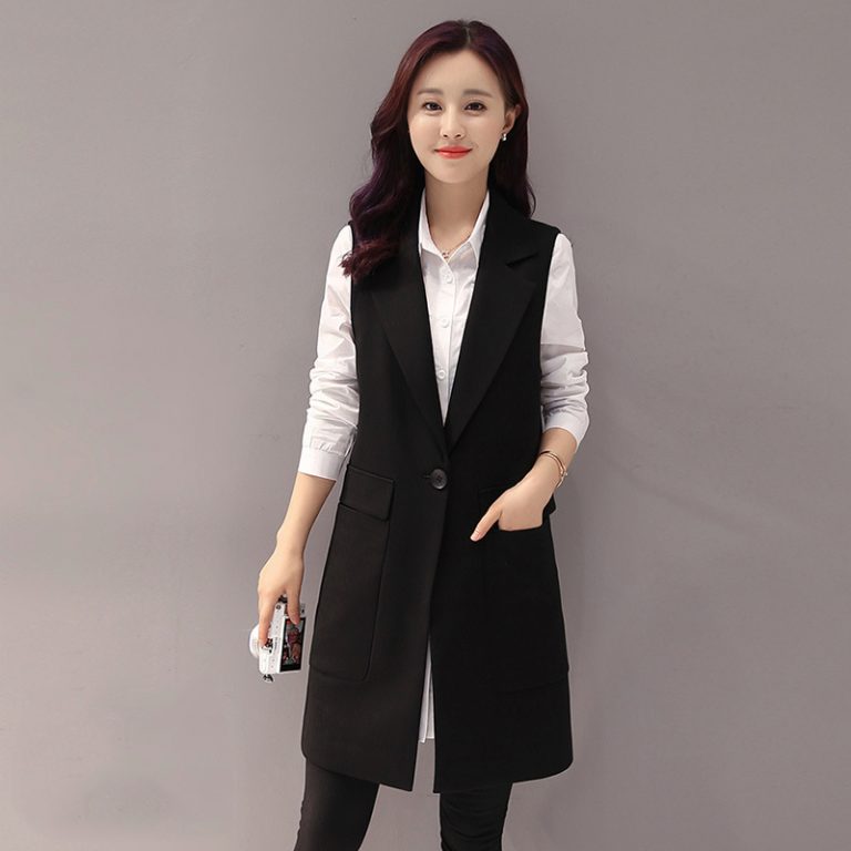 Spring and autumn new Korean version of sleeveless vest coat - Clothesnepal